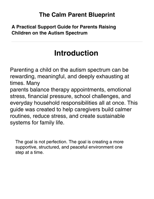 The Calm Parent Guide: Raising Children on the Autism Spectrum